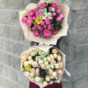 Топ букетов цветов для девушки на 8 Марта