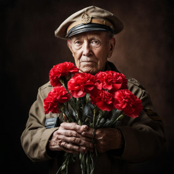 Цветы для ветерана: что стоит сказать при вручении букета