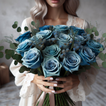 Кому и когда можно подарить синие розы