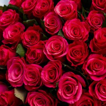 Роза розовая 50 см (Кения) поштучно
