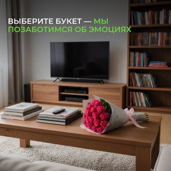 Букет из 15 малиновых роз 50 см (Кения) в корейской матовой упаковке