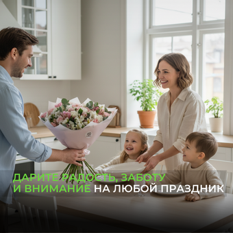 Букет из кустовых роз, альстромерии и диантусов - L