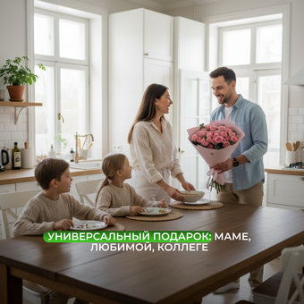 Букет из 9 кустовых роз с эвкалиптом в фоамиране
