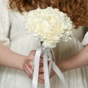 Букет невесты из белого диантуса