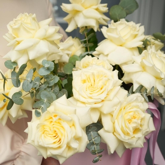 Flowwow Комплект (153) Коробка шляпная с франц розой канделайт