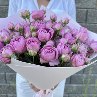 Flowwow Комплект (174) Букет из 9 розовых кустовых роз (M)