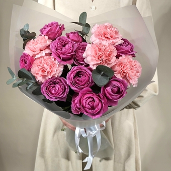 Flowwow Комплект (236) Букет из ирисов и альстромерий