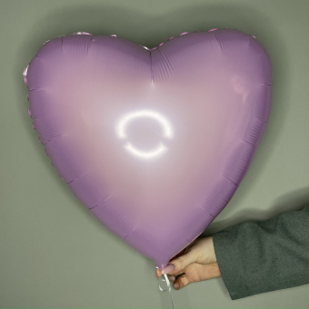 Шарик фольгированный сердце розовый, 1 штука