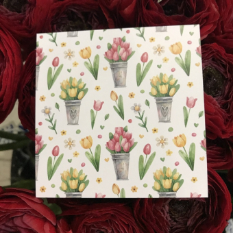 Мини-открытка "Тюльпаны"