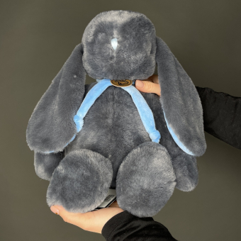 Игрушка Кролик 38 см темно-серый