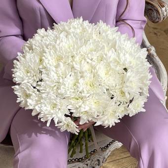 Букет невесты из кустовых хризантем 