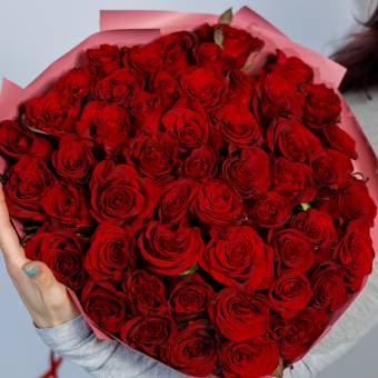 Букет из 51 красной розы 40 см (РФ)
