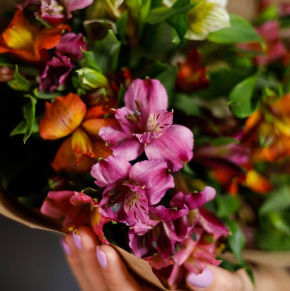 Букет из 9 альстромерий микс