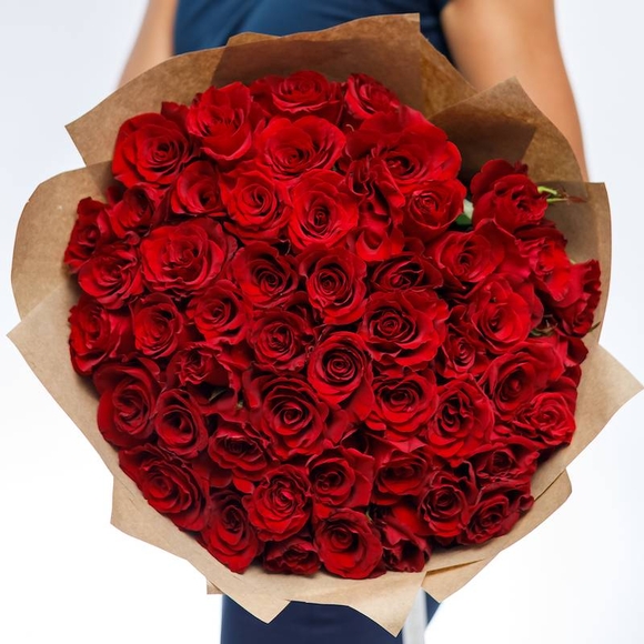 Букет из 51 красной розы 50 см (РФ)