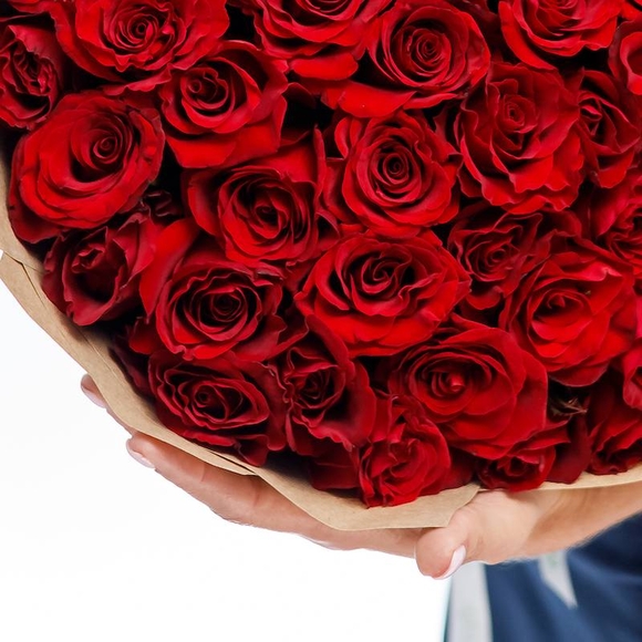Букет из 51 красной розы 50 см (РФ)