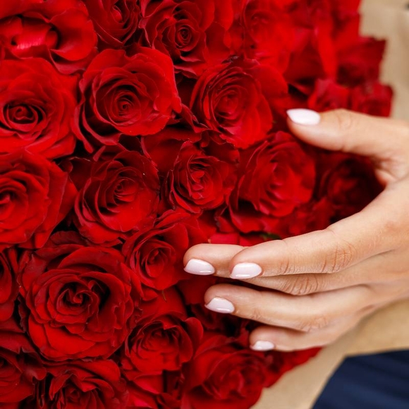 Букет из 51 красной розы 50 см (РФ)