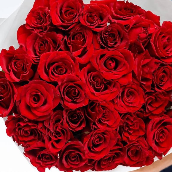 Букет из 35 красных роз 50 см (РФ)