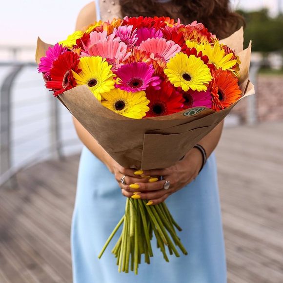 Букет из 51 гербер микс