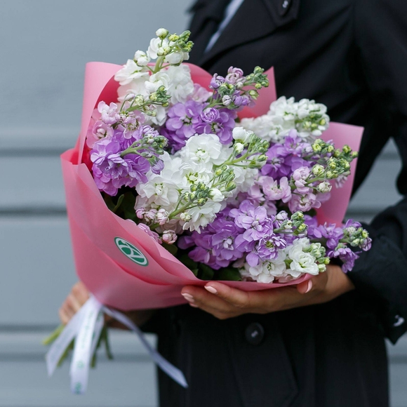 Букет из 15 маттиол микс