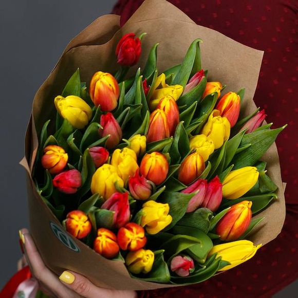 35 тюльпанов микс