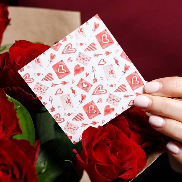 Набор размер S с букетом-комплиментом из роз Кения (50 см)