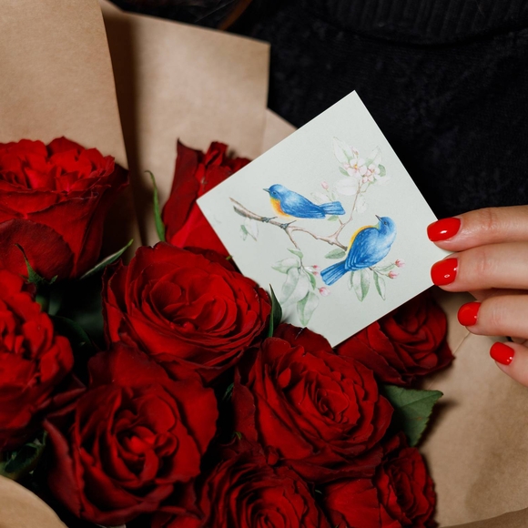 Набор с букетом-комплиментом в корейской упаковке