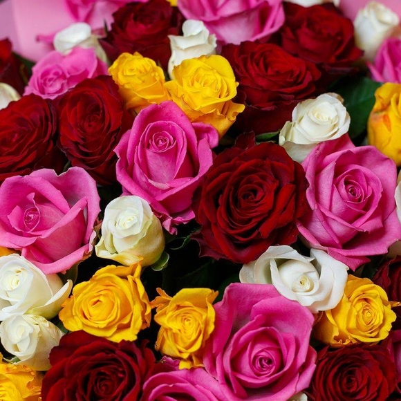 Букет из 25 роз микс 50 см (Кения)