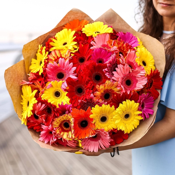 Букет из 51 гербер микс