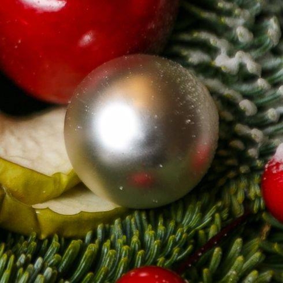 Новогоднее украшение "Шарик стеклянный золотой матовый"