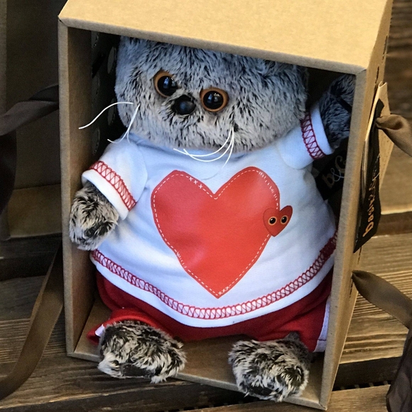 Басик в футболке с сердечком