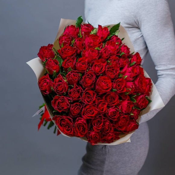 Букет из 51 красной розы 35 см (Кения)
