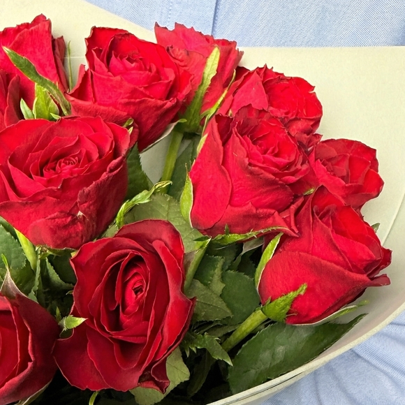 Букет из красных роз Кения в фоамиране