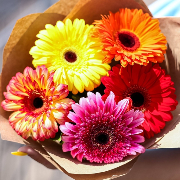 Букет из 5 гербер микс