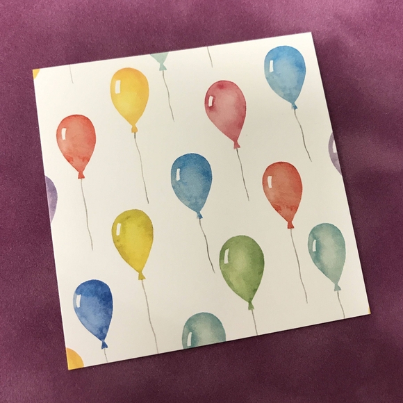 Мини-открытка с шариками