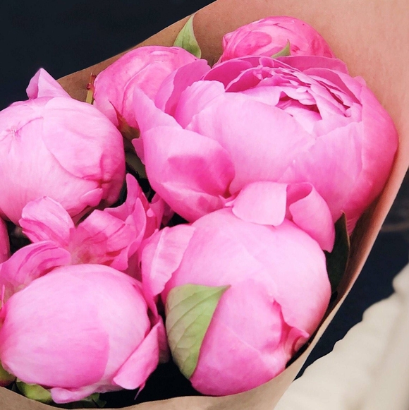 Букет из 7 малиновых пионов (Голландия)