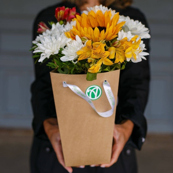 Цветочная сумочка с подсолнухом