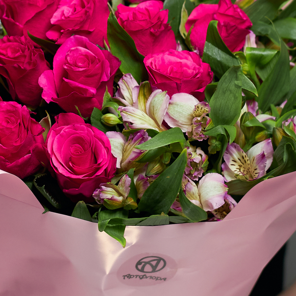 Дуо-букет малиновый - L