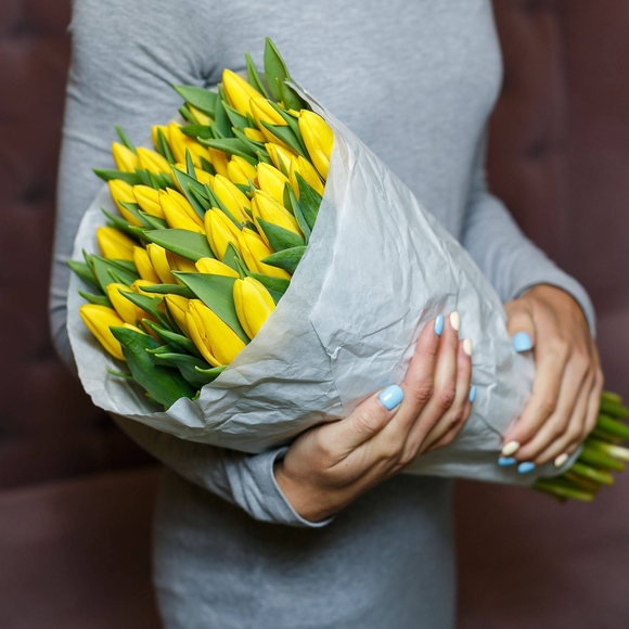 Тюльпаны оптом от 50 шт желтые (Голландия) 