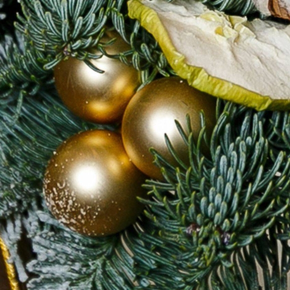 Новогоднее украшение "Шарик стеклянный золотой матовый"