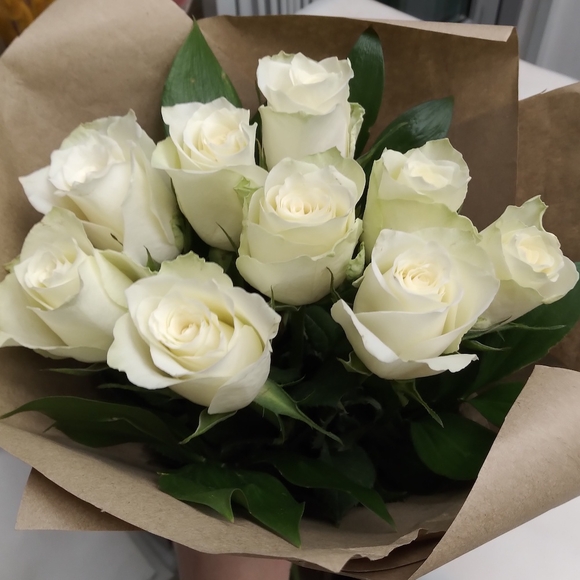 Белоснежный букет-комплимент