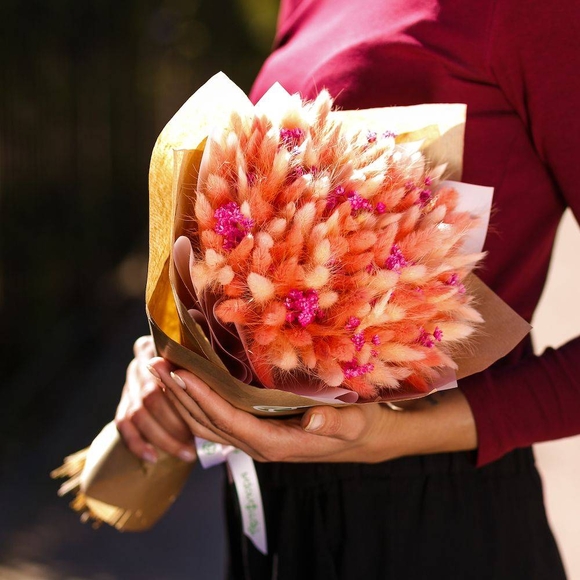 Букет из сухоцветов с гликсией - М