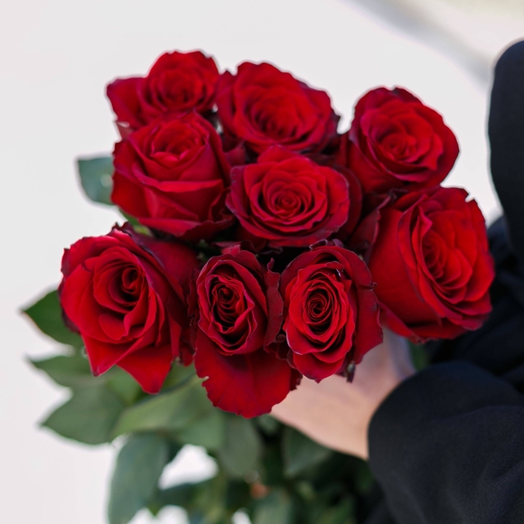 Букет из 9 красных роз 50 см (Эквадор)