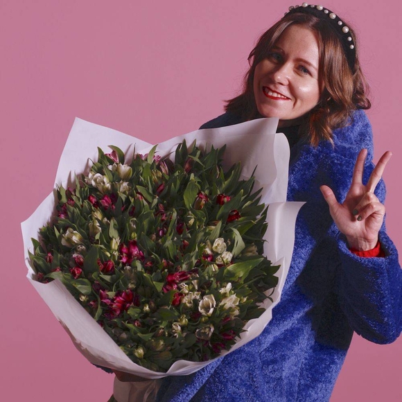 Букет из 101 Альстромерий микс