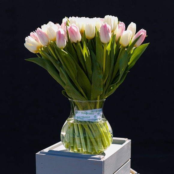 Ваза для цветов стеклянная №4