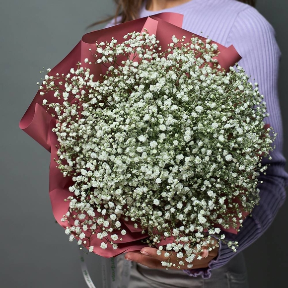 Букет из 15 белых гипсофил