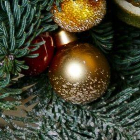 Новогоднее украшение "Шарик стеклянный золотой матовый"