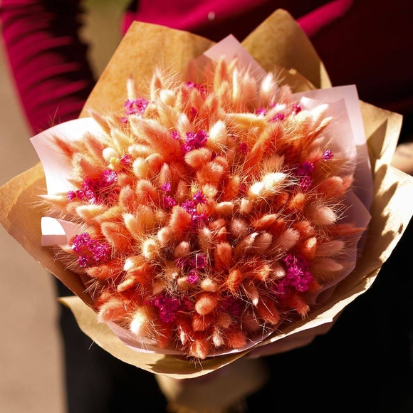 Букет из сухоцветов с гликсией - М