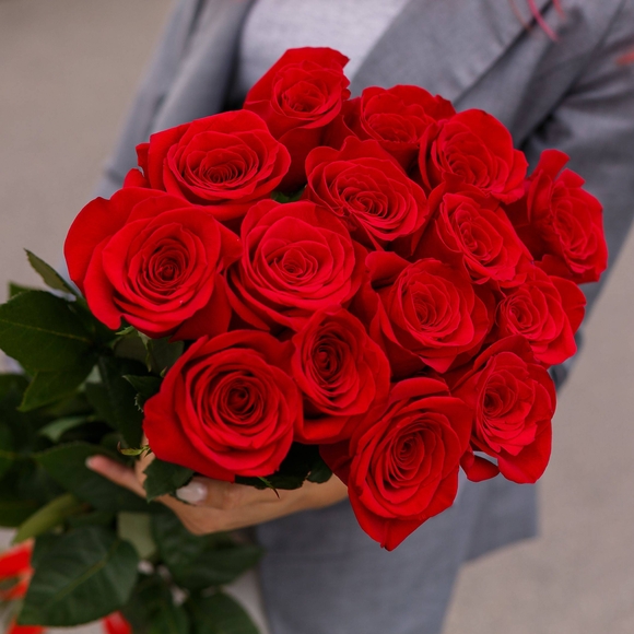 Букет из 15 роз 100 см (Эквадор)