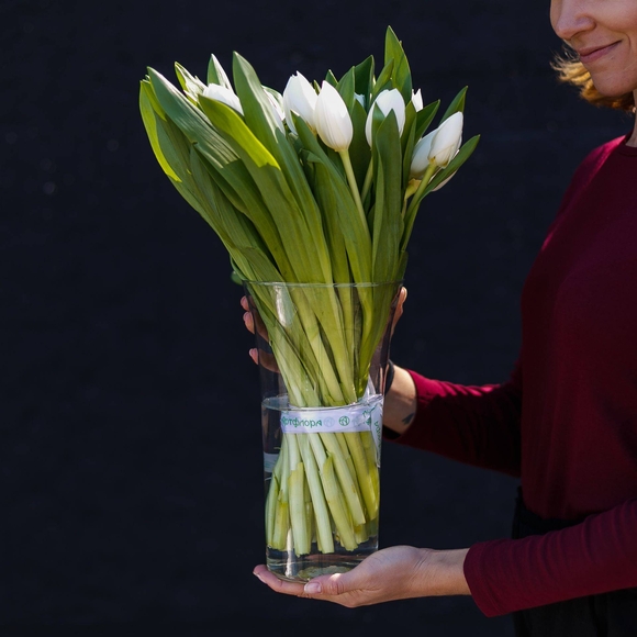 Ваза для цветов стеклянная №1