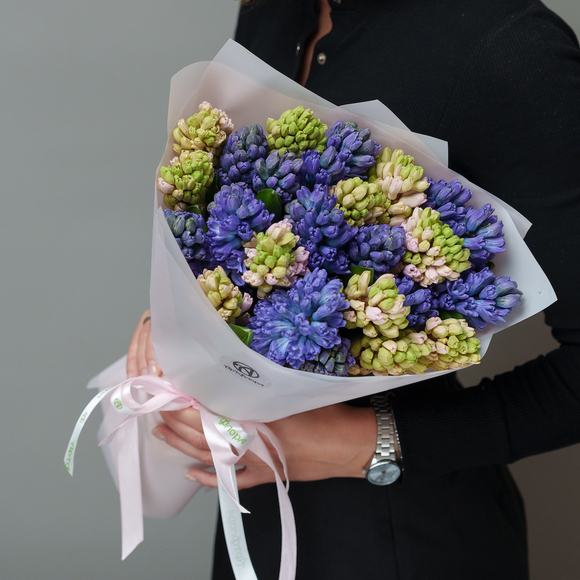 Букет из 25 гиацинтов микс